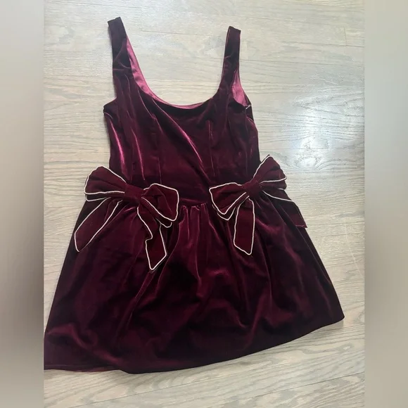 All in Favor Burgandy Velvet Fit & Flare
Dress Nordstrom women’s size medium - Picture 3 of 8